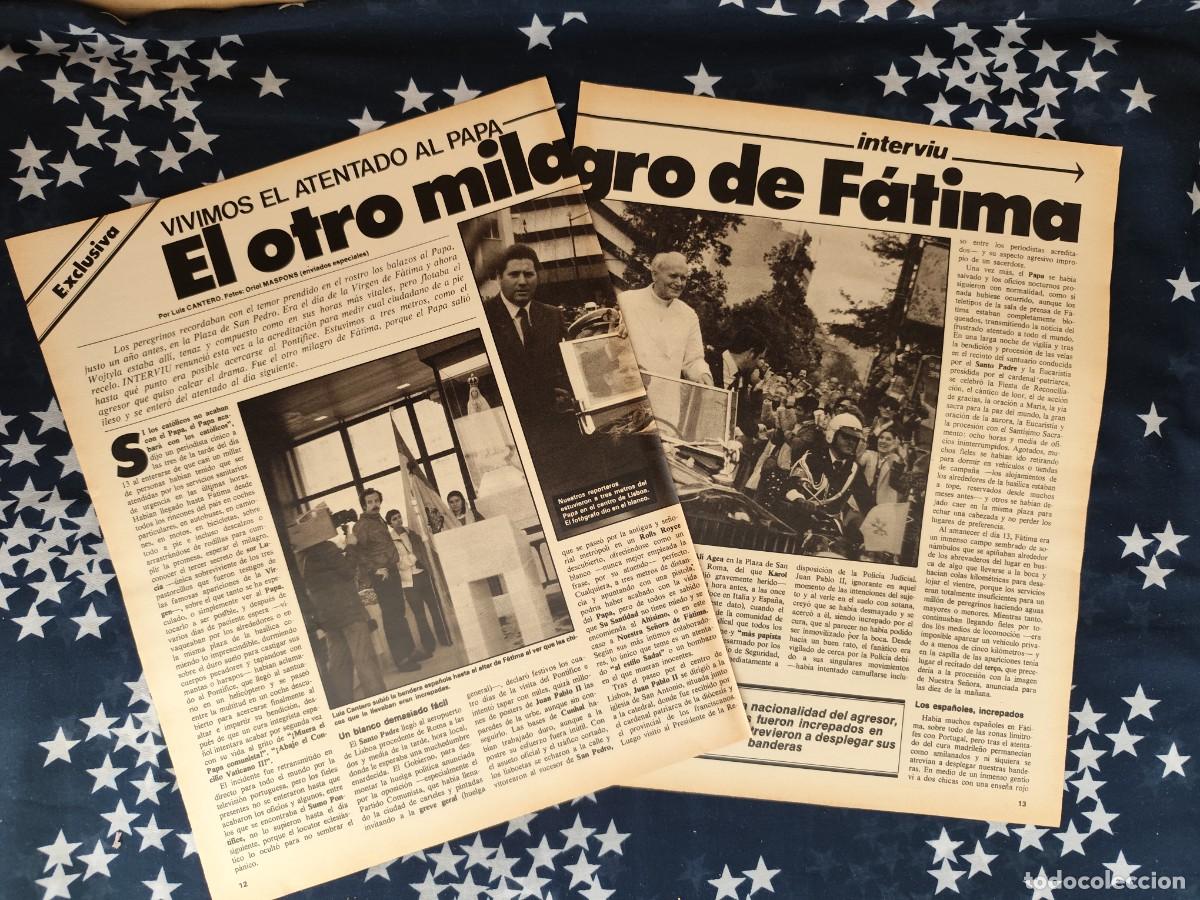 Coleccionismo de revista Intervi&uacute;: Vivimos el atentado del Papa Recorte/Cliping Revista Interviu 314-1982