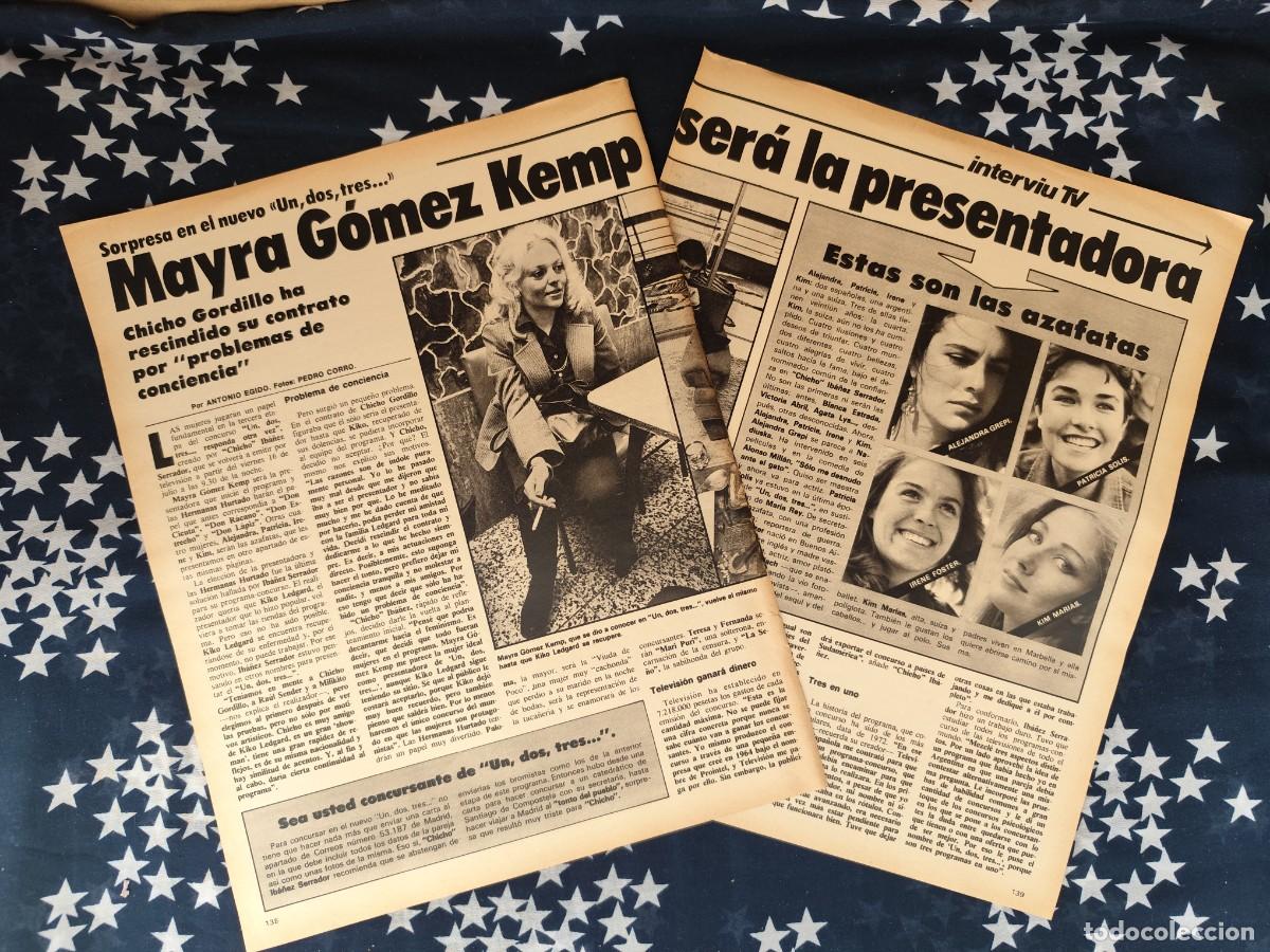 Coleccionismo de revista Intervi&uacute;: Mayra G&oacute;mez Kemp ser&aacute; la presentadora Recorte/Cliping Revista Interviu 315-1982