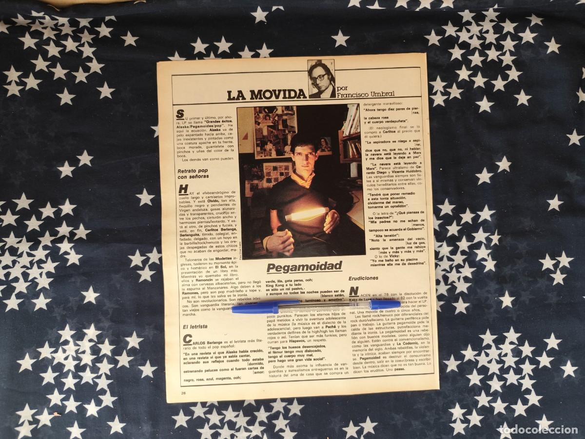 Coleccionismo de revista Intervi&uacute;: La movida Francisco Umbral Recorte/Cliping Revista Interviu 315-1982