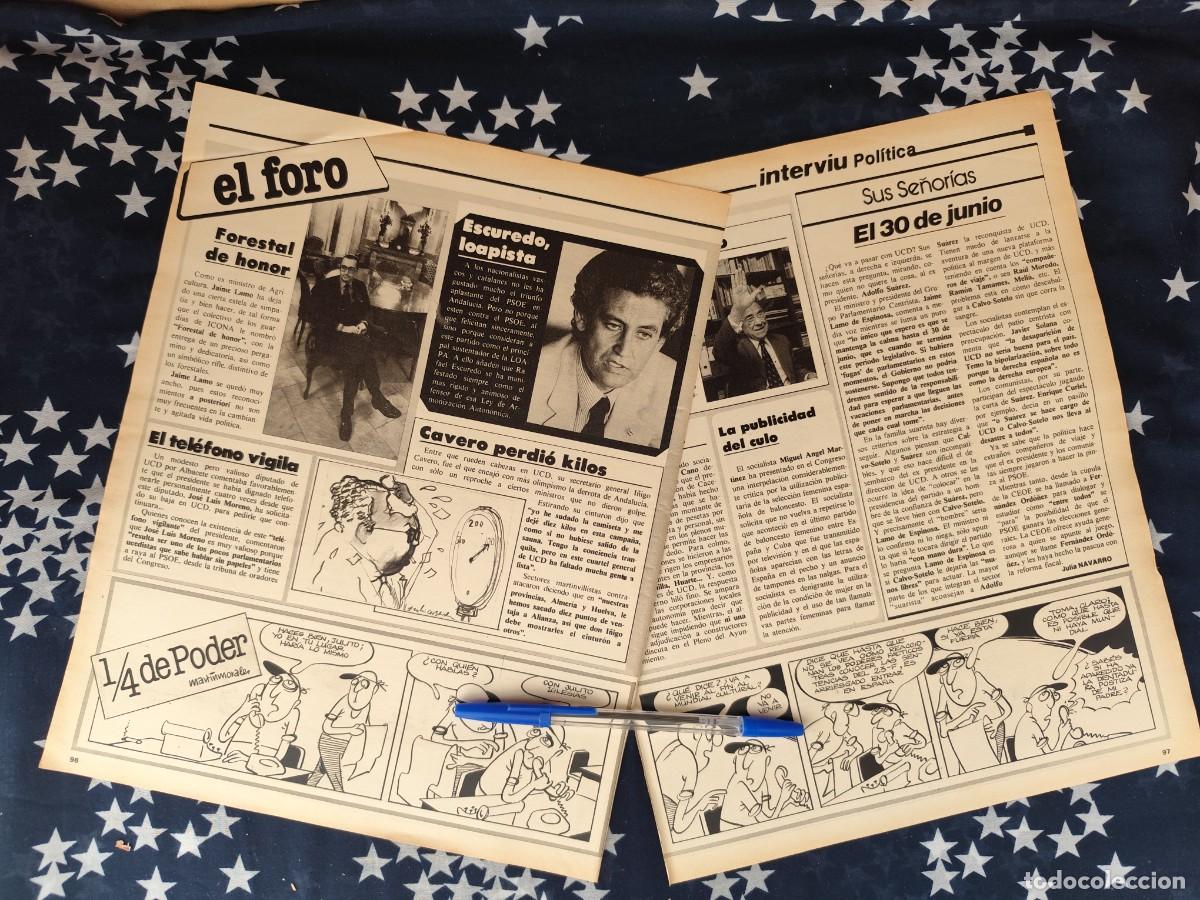 Coleccionismo de revista Intervi&uacute;: 1/4 de poder Martinmorales Recorte/Cliping Revista Interviu 316-1982