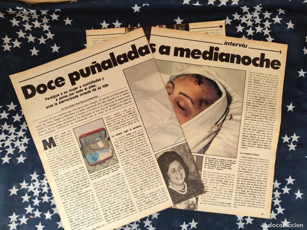 Coleccionismo de revista Intervi&uacute;: Doce pu&ntilde;aladas a medianoche Recorte/Cliping Revista Interviu 316-1982