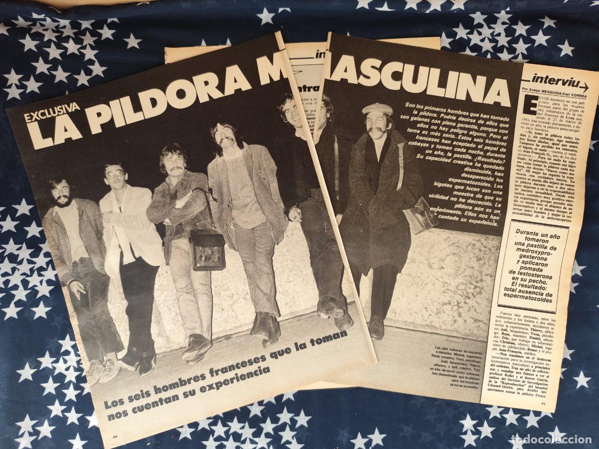 Coleccionismo de revista Intervi&uacute;: La p&iacute;ldora masculina Recorte/Cliping Revista Interviu 316-1982