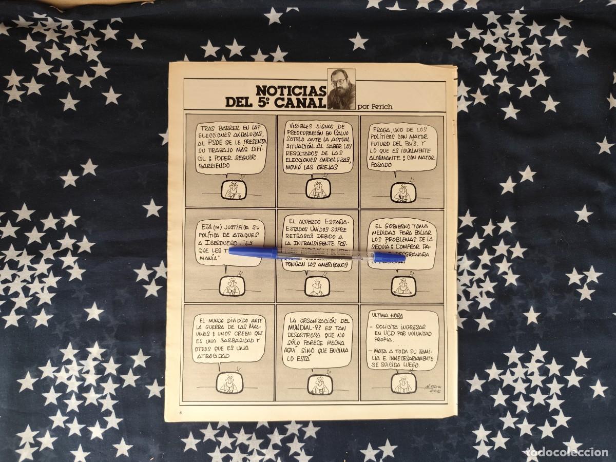 Coleccionismo de revista Intervi&uacute;: Noticias del 5&deg; canal Perich Recorte/Cliping Revista Interviu 316-1982