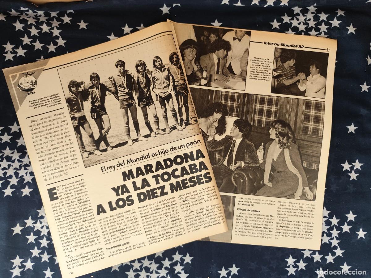 Coleccionismo de revista Intervi&uacute;: Maradona ya la tocaba a los diez meses Recorte/Cliping Revista Interviu 317-1982