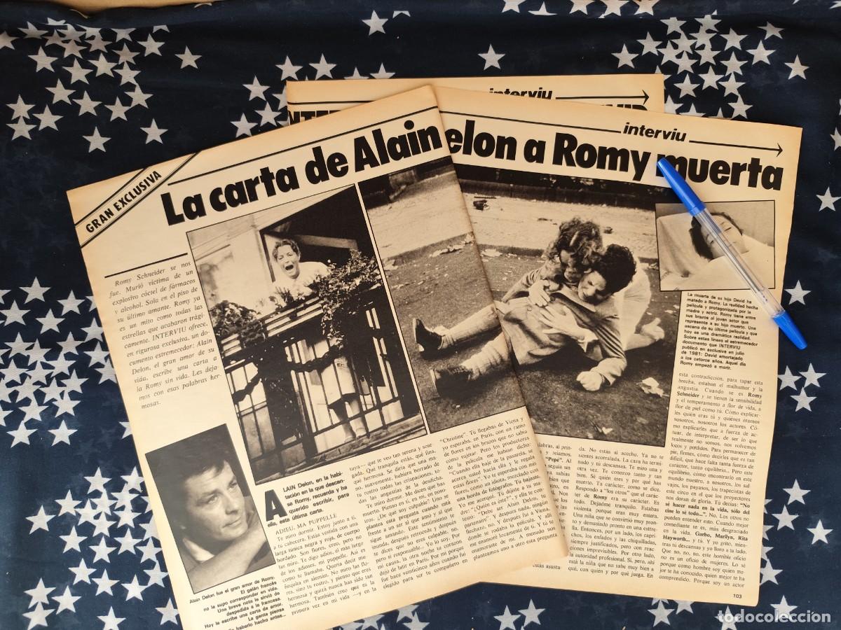 Coleccionismo de revista Intervi&uacute;: Romy Schneider la &uacute;ltima entrevista Quiero seguir viviendo Recorte/Cliping Revista Interviu 317-1982