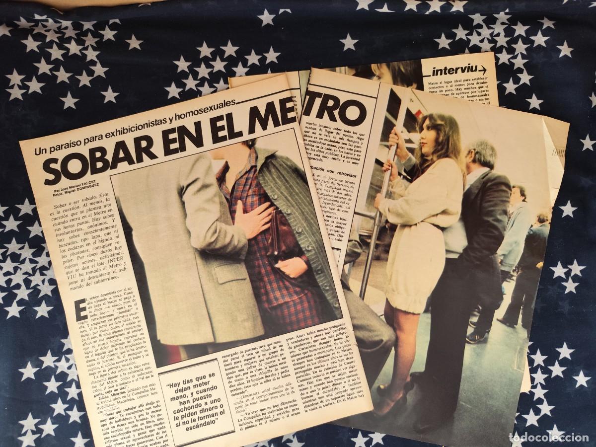Coleccionismo de revista Intervi&uacute;: Sobar en el metro Recorte/Cliping Revista Interviu 317-1982