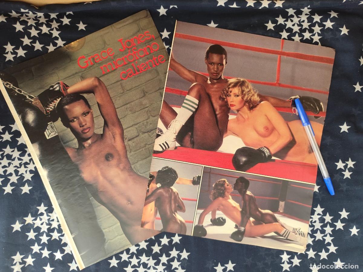 Coleccionismo de revista Intervi&uacute;: Grace Jones micr&oacute;fono caliente Recorte/Cliping Revista Interviu 317-1982