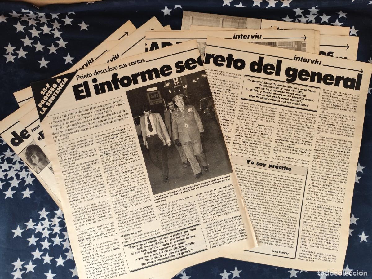 Coleccionismo de revista Intervi&uacute;: El informe secreto del General Recorte/Cliping Revista Interviu 317-1982