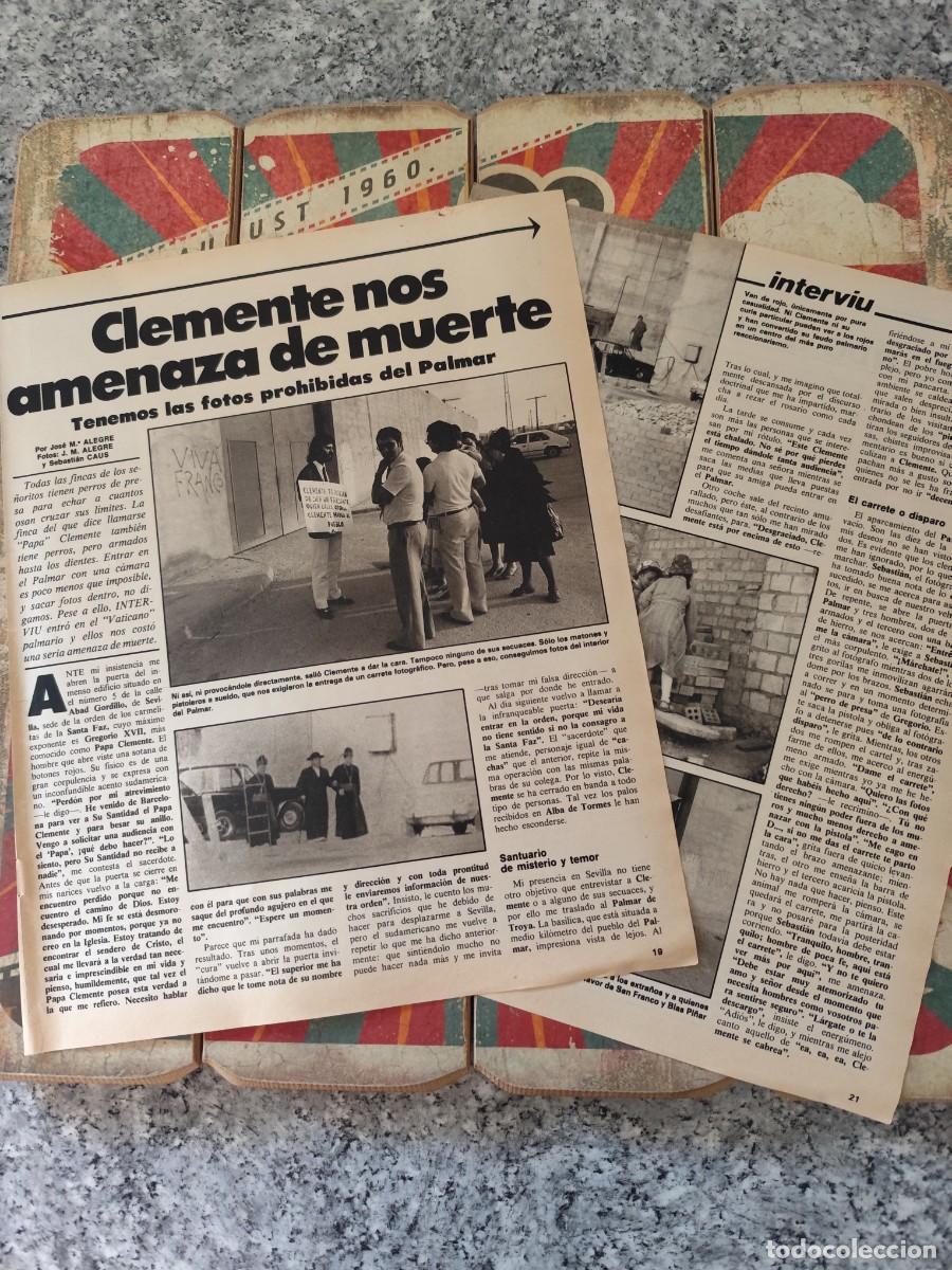 Coleccionismo de revista Intervi&uacute;: Clemente nos amenaza de muerte Recorte/Cliping Revista Interviu 317-1982