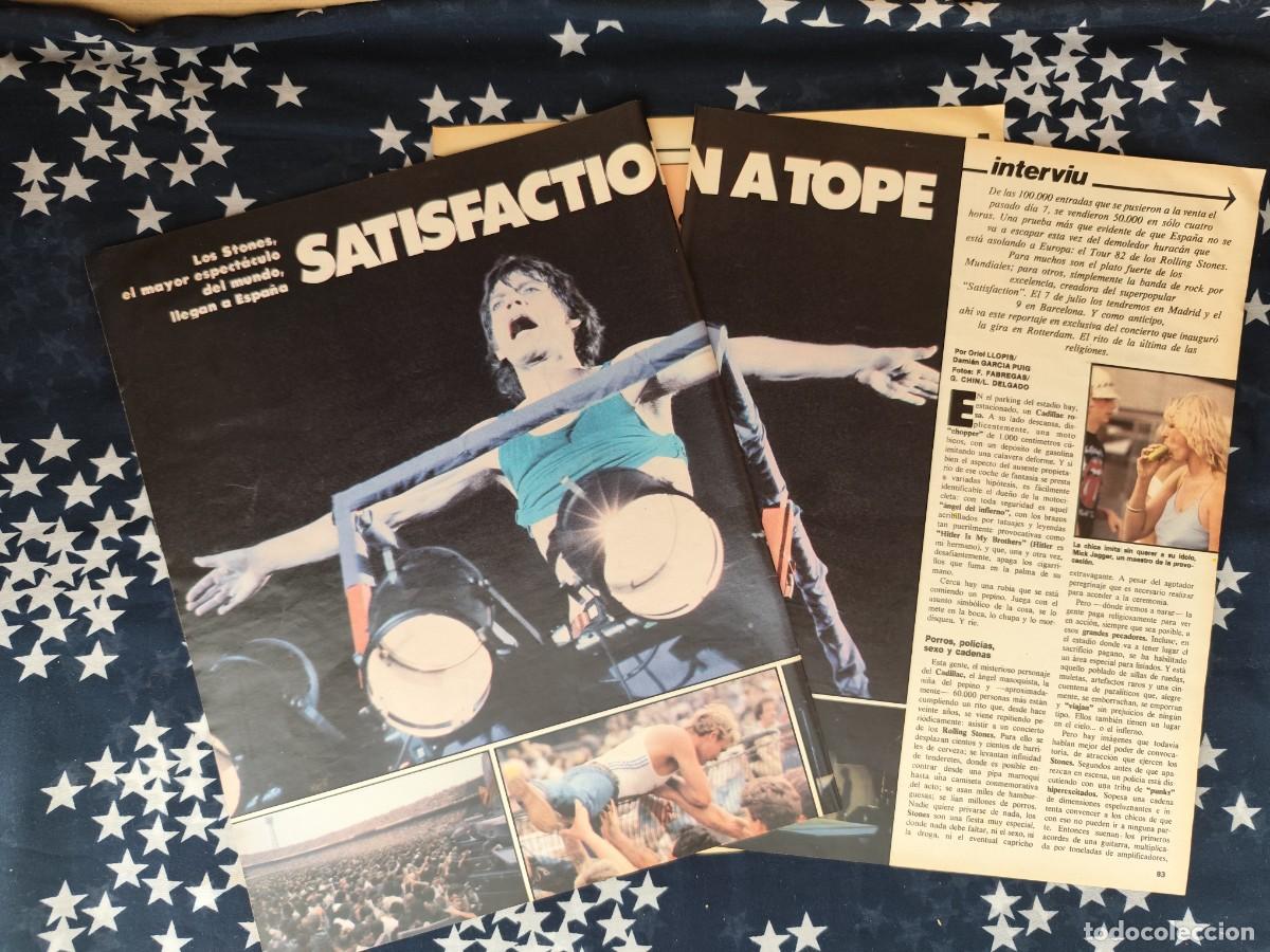 Coleccionismo de revista Intervi&uacute;: Los Stones Satisfaction a tope Recorte/Cliping Revista Interviu 317-1982