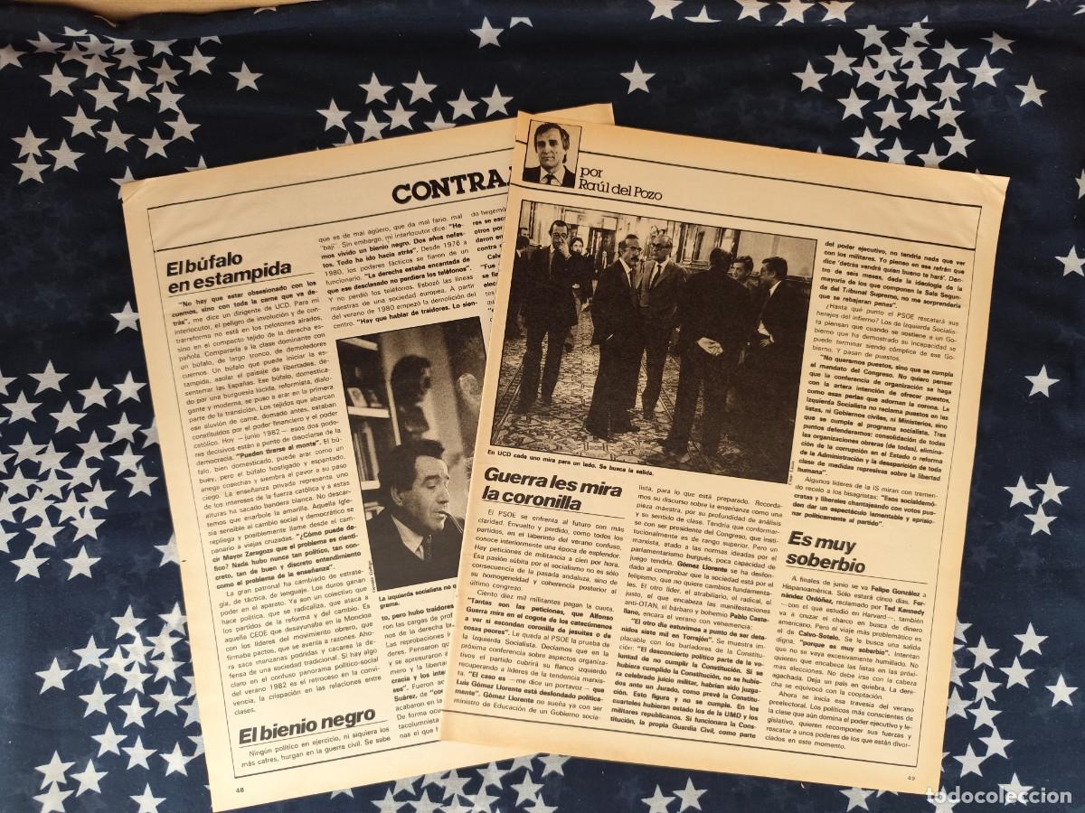 Coleccionismo de revista Intervi&uacute;: Contraataque Ra&uacute;l del Pozo Recorte/Cliping Revista Interviu 317-1982