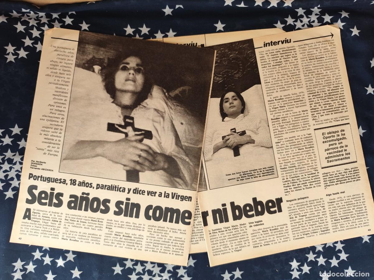 Coleccionismo de revista Intervi&uacute;: Seis a&ntilde;os sin comer ni beber Recorte/Cliping Revista Interviu 317-1982
