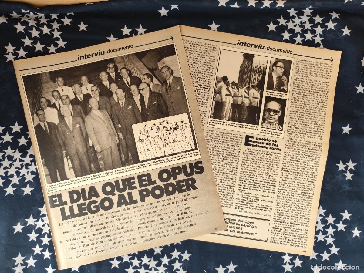 Coleccionismo de revista Intervi&uacute;: El d&iacute;a que el Opus lleg&oacute; al poder Recorte/Cliping Revista Interviu 319-1982