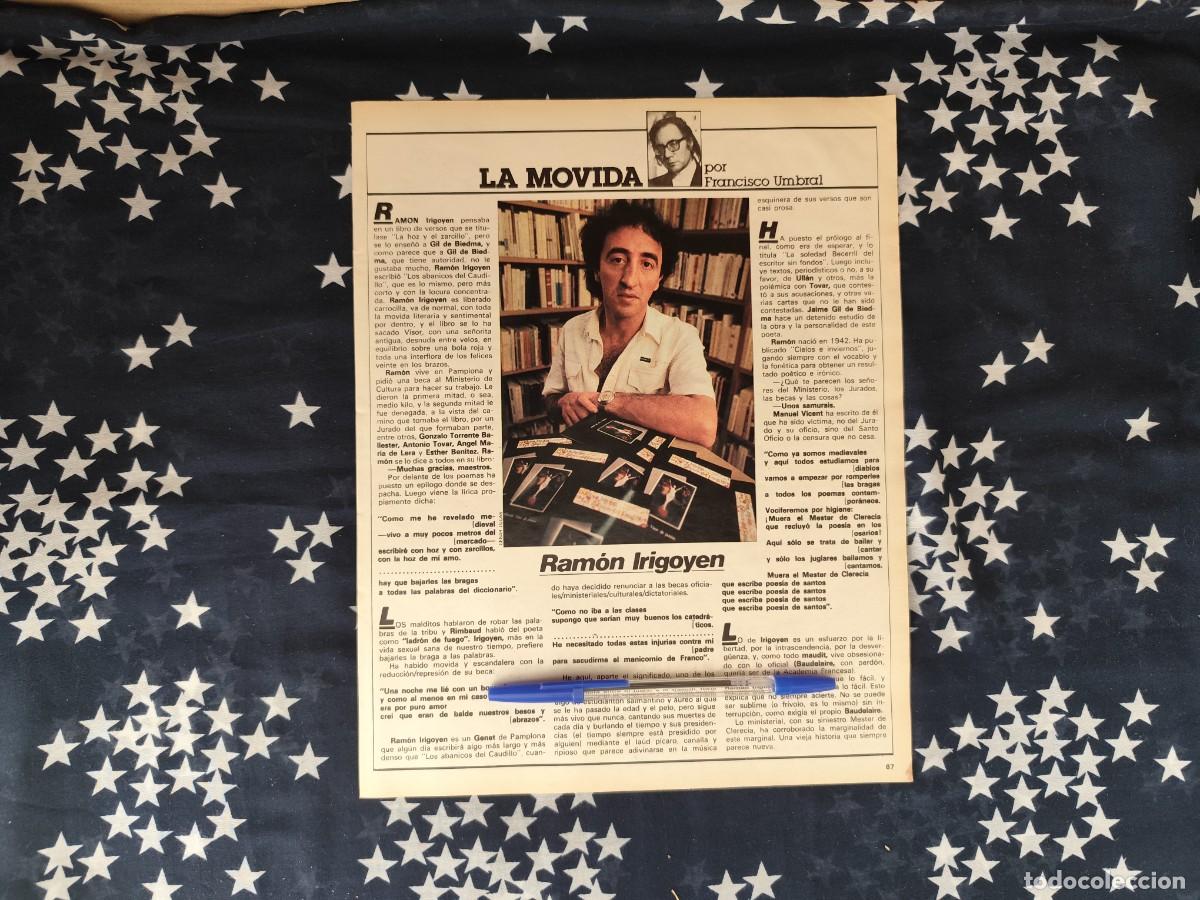 Coleccionismo de revista Intervi&uacute;: La movida Francisco Umbral Recorte/Cliping Revista Interviu 319-1982