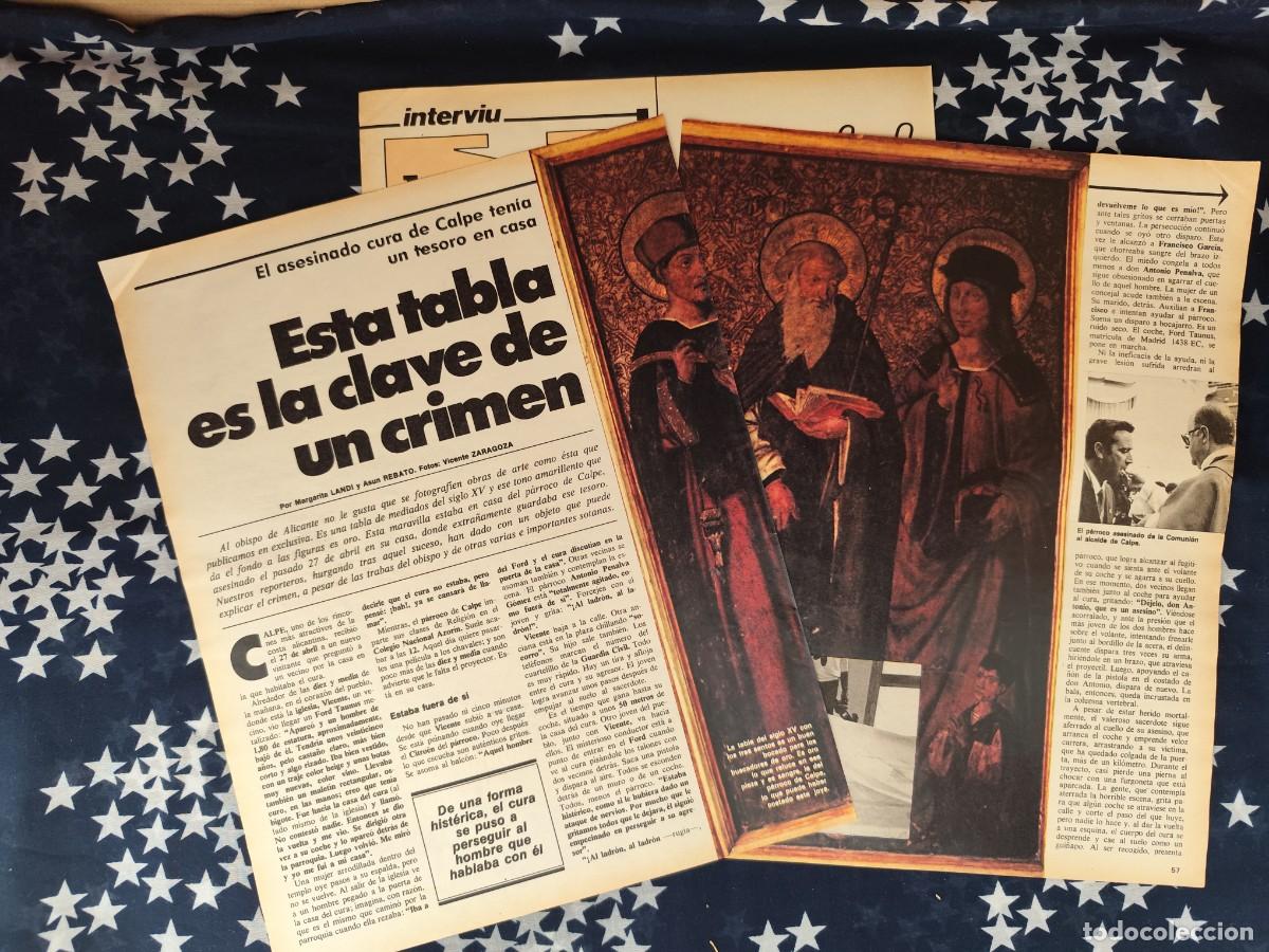 Coleccionismo de revista Intervi&uacute;: Est&aacute; tabla es la clave del crimen Recorte/Cliping Revista Interviu 319-1982