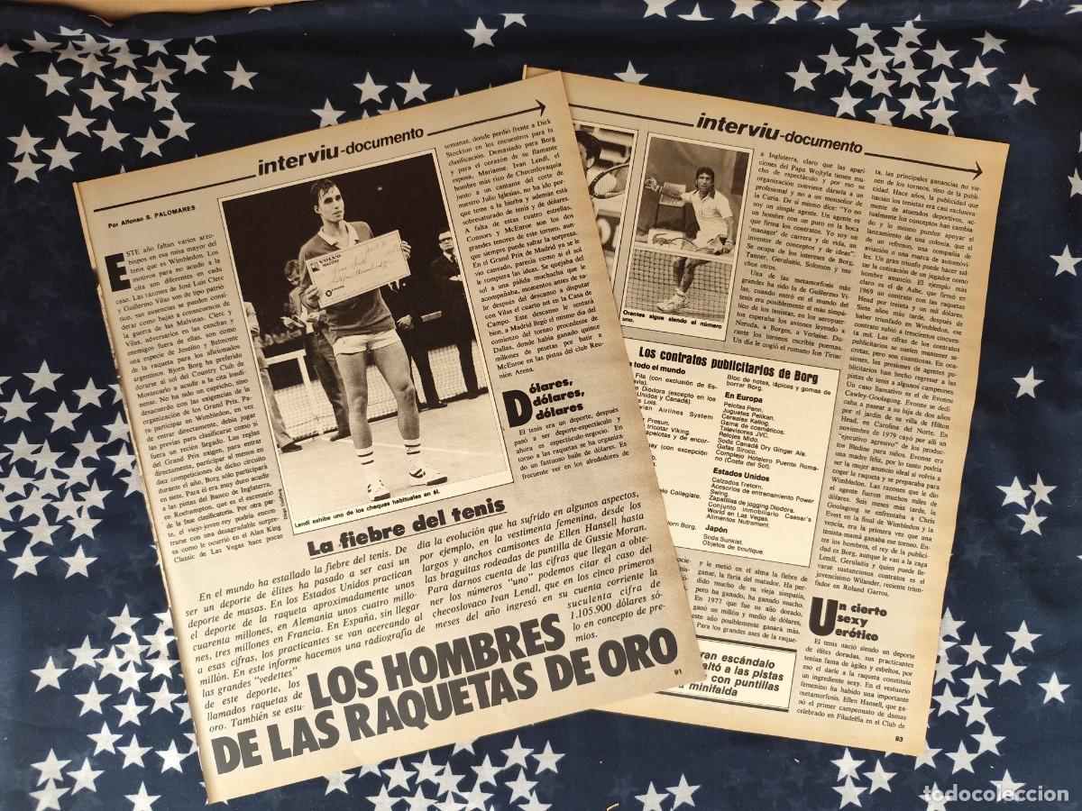 Coleccionismo de revista Intervi&uacute;: Los hombres de las raquetas de oro Recorte/Cliping Revista Interviu 320-1982