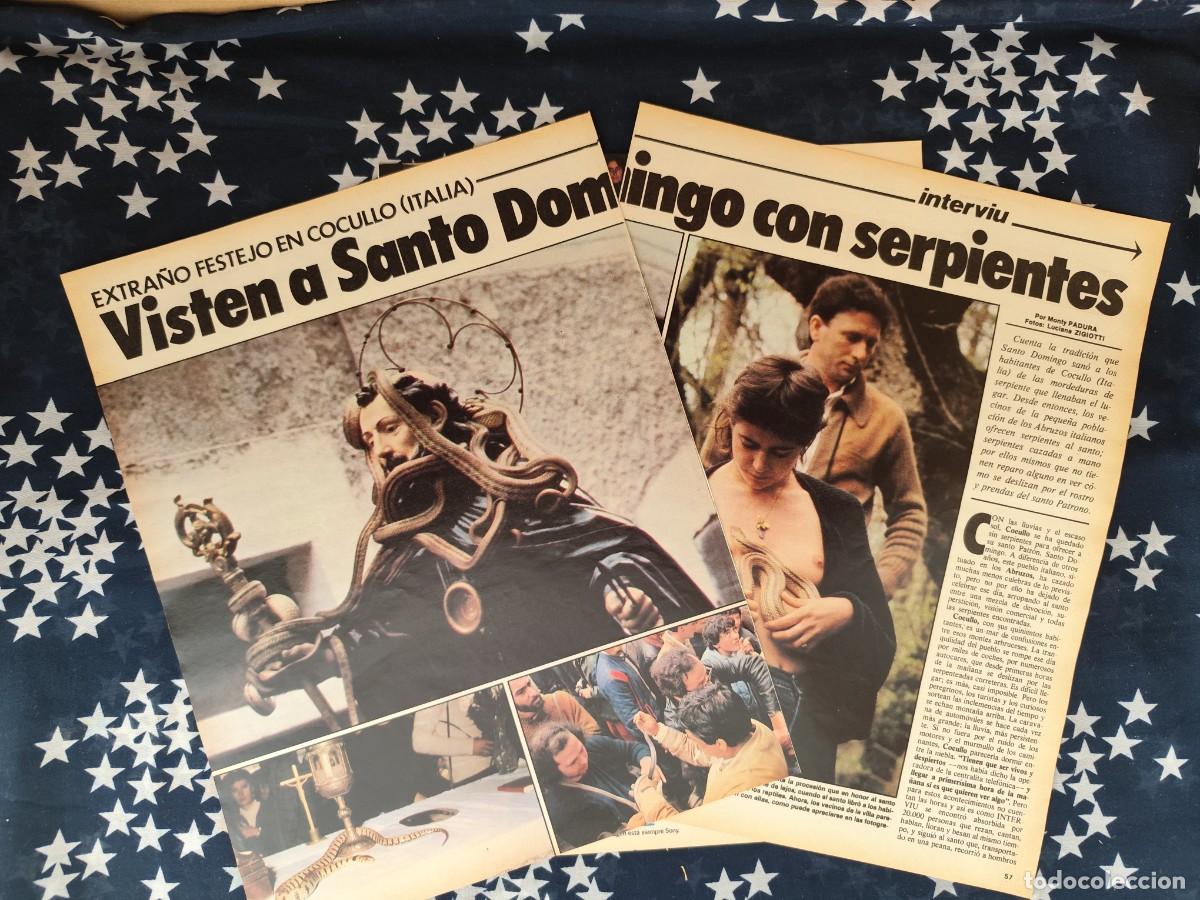 Coleccionismo de revista Intervi&uacute;: Visten a Santo Domingo con serpientes Recorte/Cliping Revista Interviu 320-1982