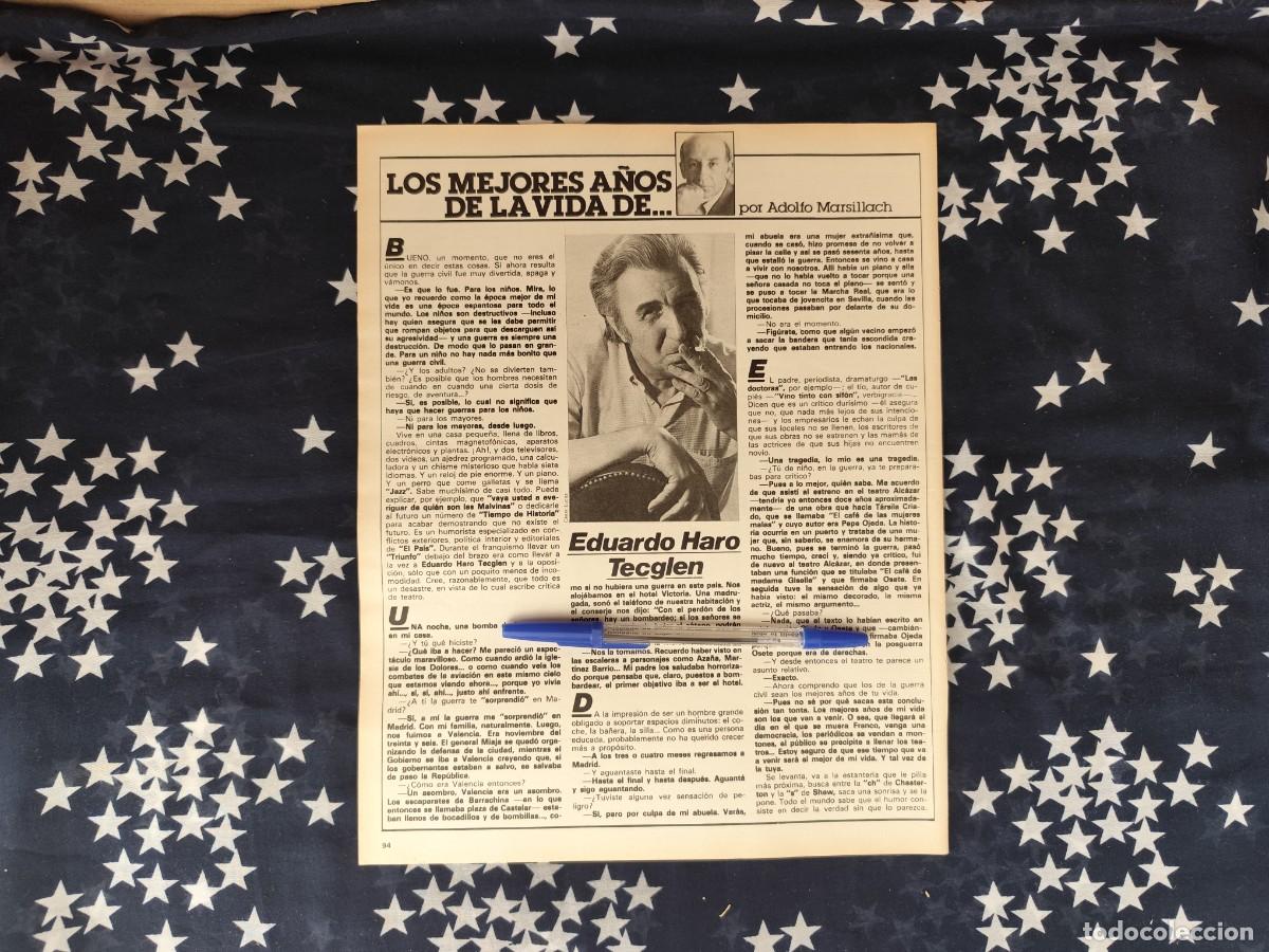 Coleccionismo de revista Intervi&uacute;: Los mejores a&ntilde;os de la vida de Adolfo Marsillach Recorte/Cliping Revista Interviu 321-1982