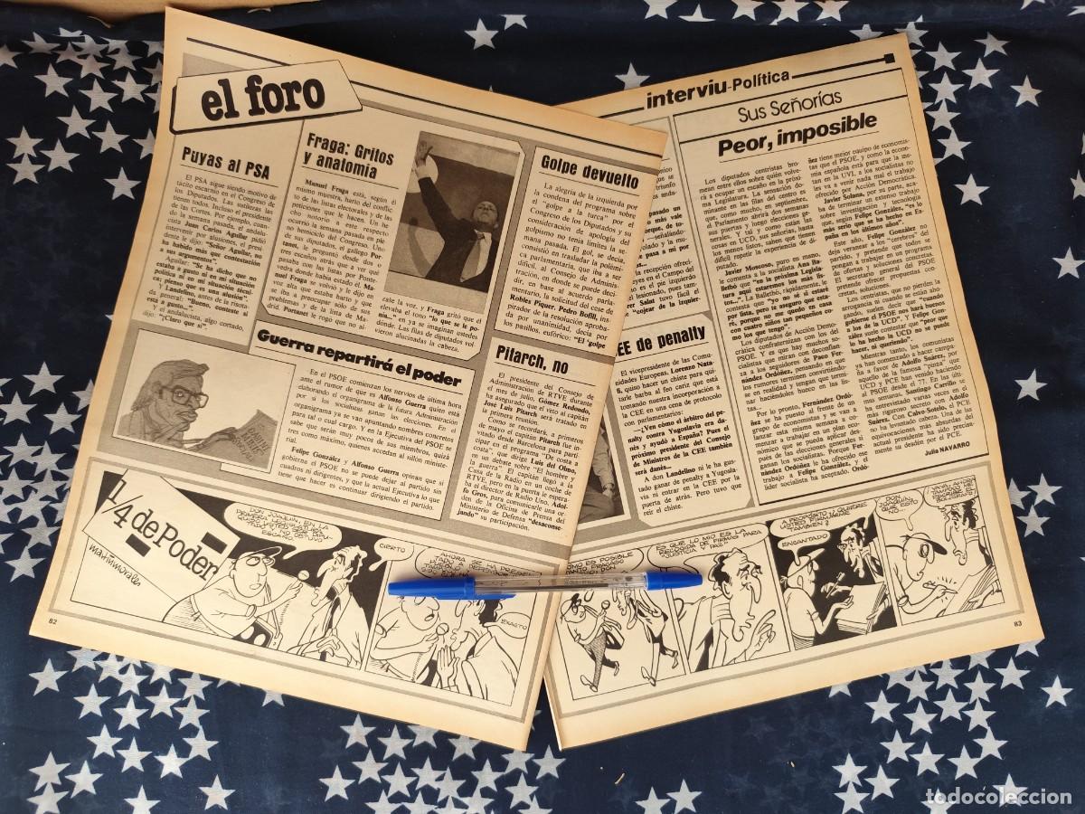 Coleccionismo de revista Intervi&uacute;: 1/4 de poder Martinmorales Recorte/Cliping Revista Interviu 321-1982