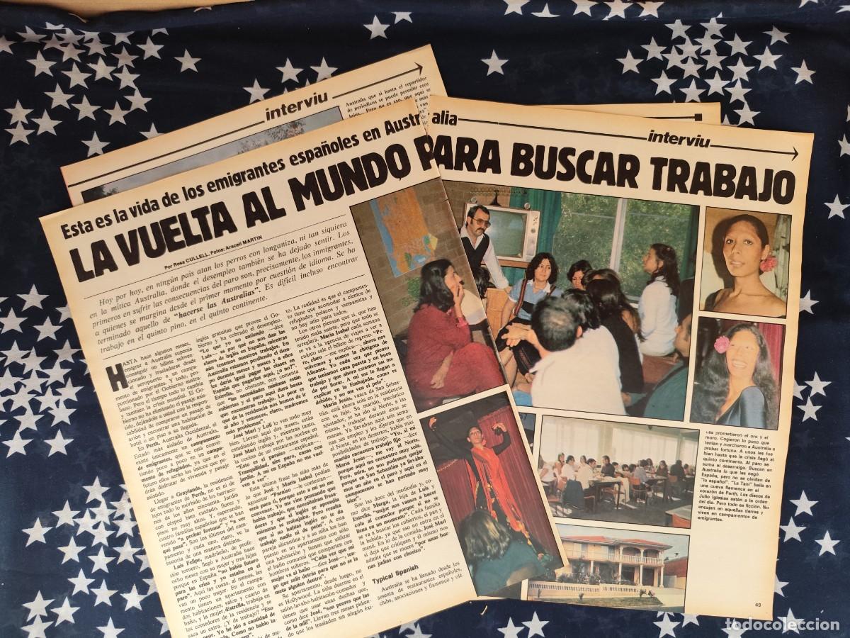 Coleccionismo de revista Intervi&uacute;: La vuelta al mundo para buscar trabajo Recorte/Cliping Revista Interviu 321-1982