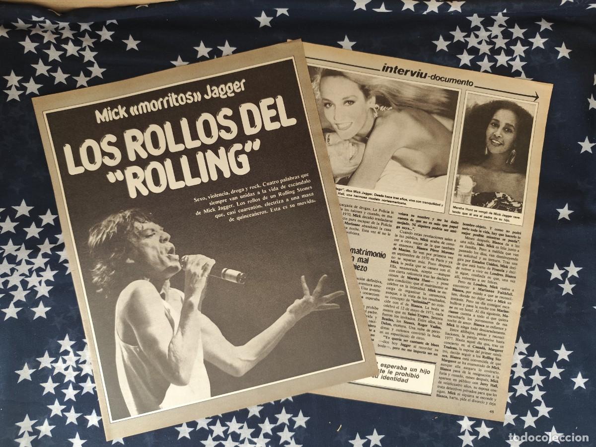 Coleccionismo de revista Intervi&uacute;: Los rollos de los Rolling Recorte/Cliping Revista Interviu 321-1982