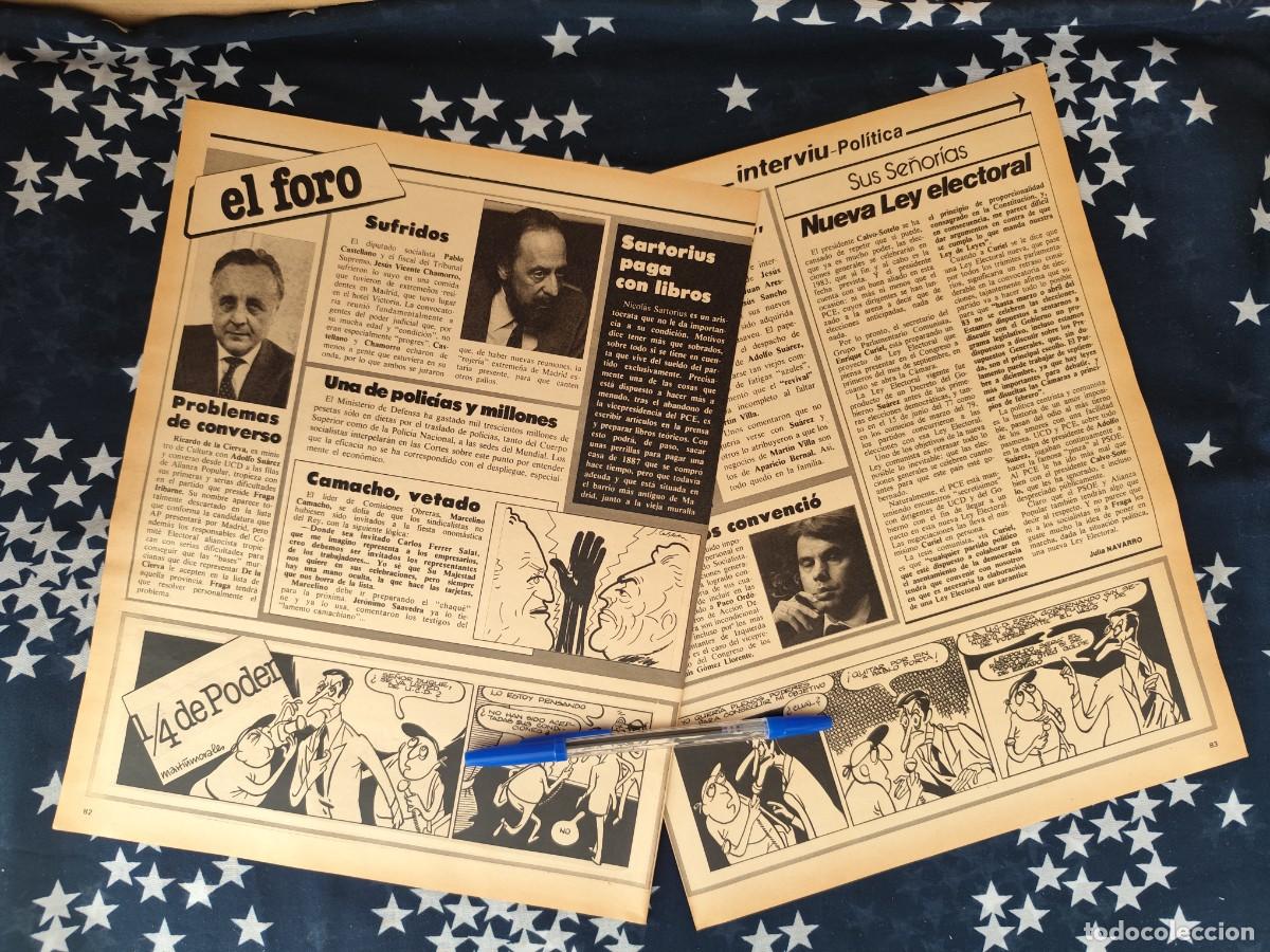 Coleccionismo de revista Intervi&uacute;: 1/4 de poder Martinmorales Recorte/Cliping Revista Interviu 322-1982