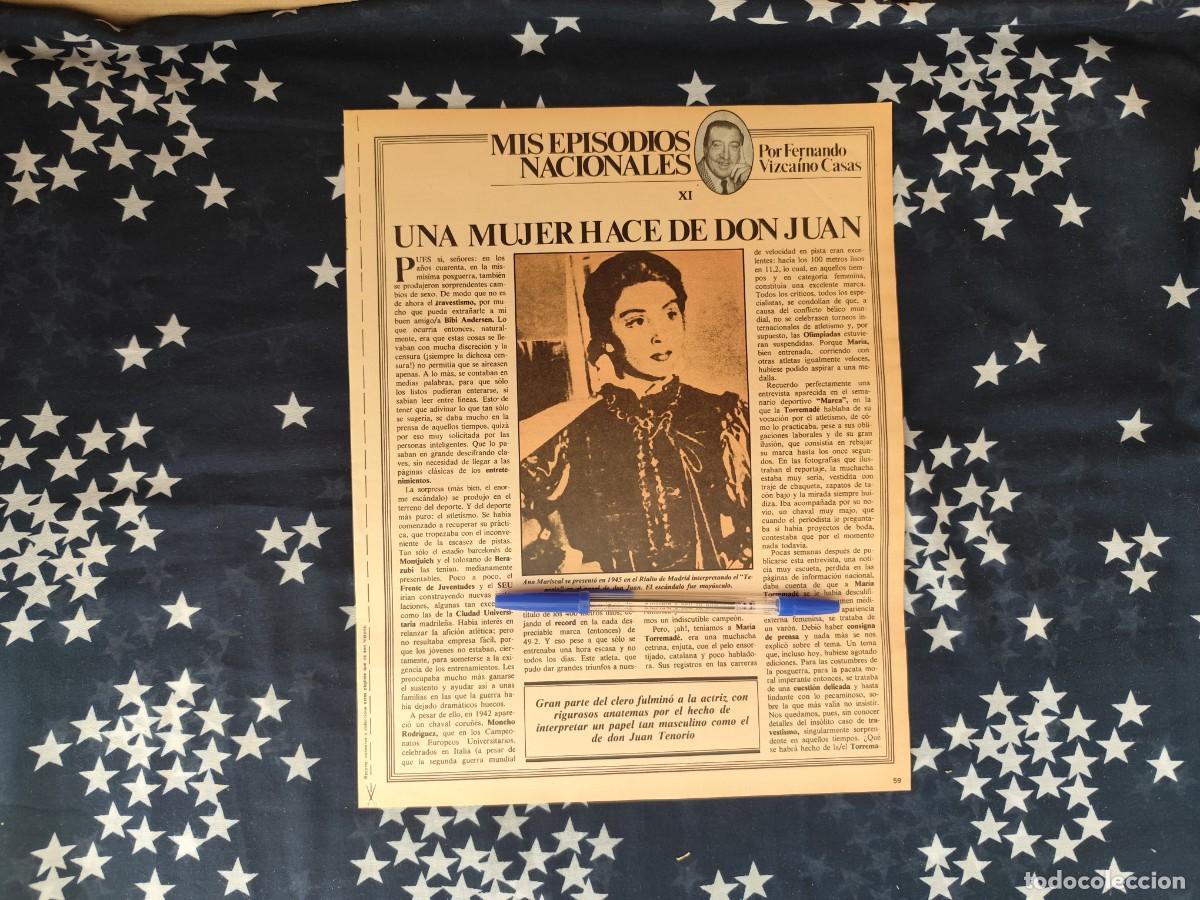 Coleccionismo de revista Intervi&uacute;: Mis episodios nacionales Vizca&iacute;no Casas Recorte/Cliping Revista Interviu 322-1982