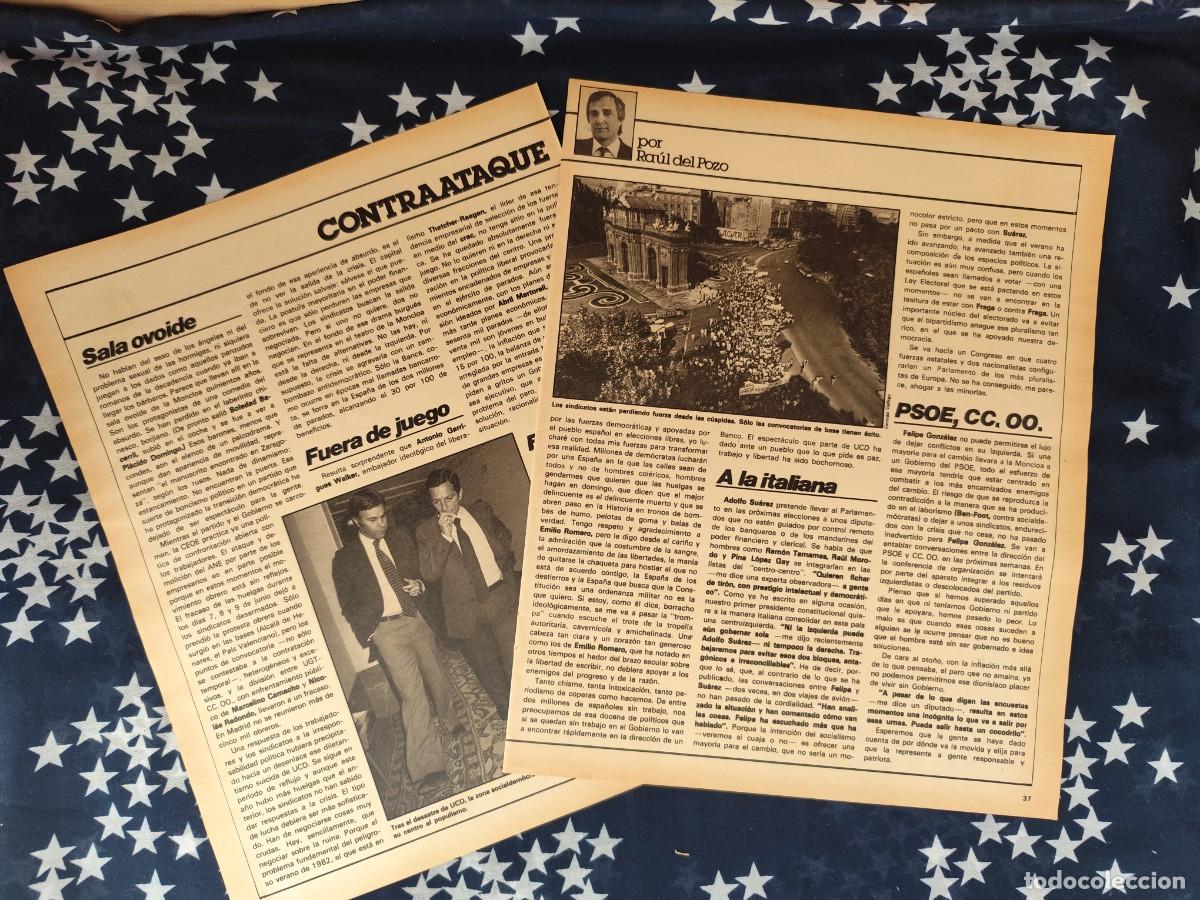 Coleccionismo de revista Intervi&uacute;: Contraataque Ra&uacute;l del Pozo Recorte/Cliping Revista Interviu 322-1982