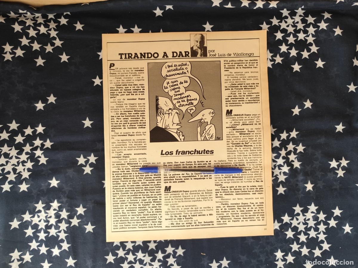 Coleccionismo de revista Intervi&uacute;: Tirando a dar Vilallonga Recorte/Cliping Revista Interviu 322-1982