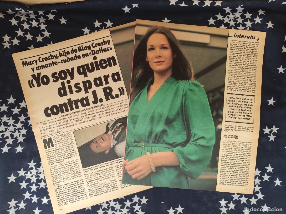 Coleccionismo de revista Intervi&uacute;: Mary Crosby yo soy quien dispara a J.R. Recorte/Cliping Revista Interviu 322-1982