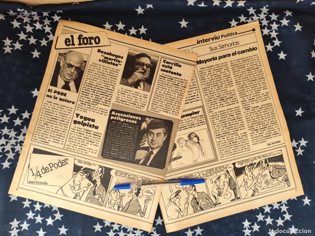 Coleccionismo de revista Intervi&uacute;: 1/4 de poder Martinmorales Recorte/Cliping Revista Interviu 323-1982