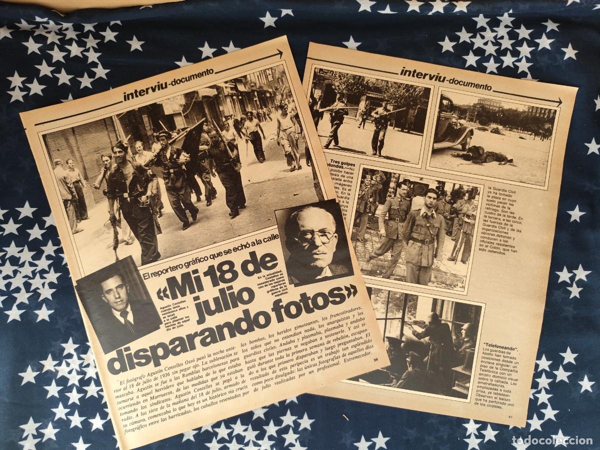 Coleccionismo de revista Intervi&uacute;: Mi 18 de Julio disparando fotos Recorte/Cliping Revista Interviu 323-1982