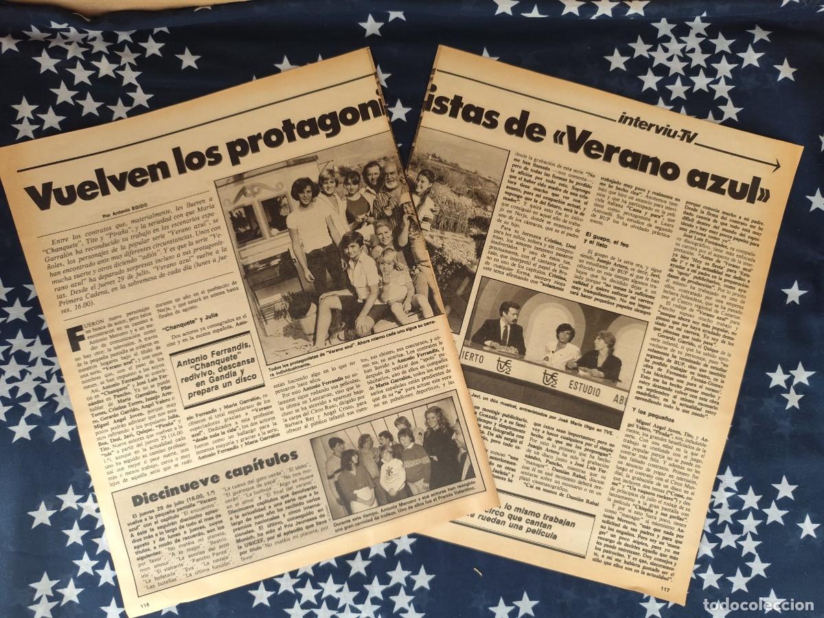 Coleccionismo de revista Intervi&uacute;: Vuelven los protagonistas de Verano azul Recorte/Cliping Revista Interviu 324-1982
