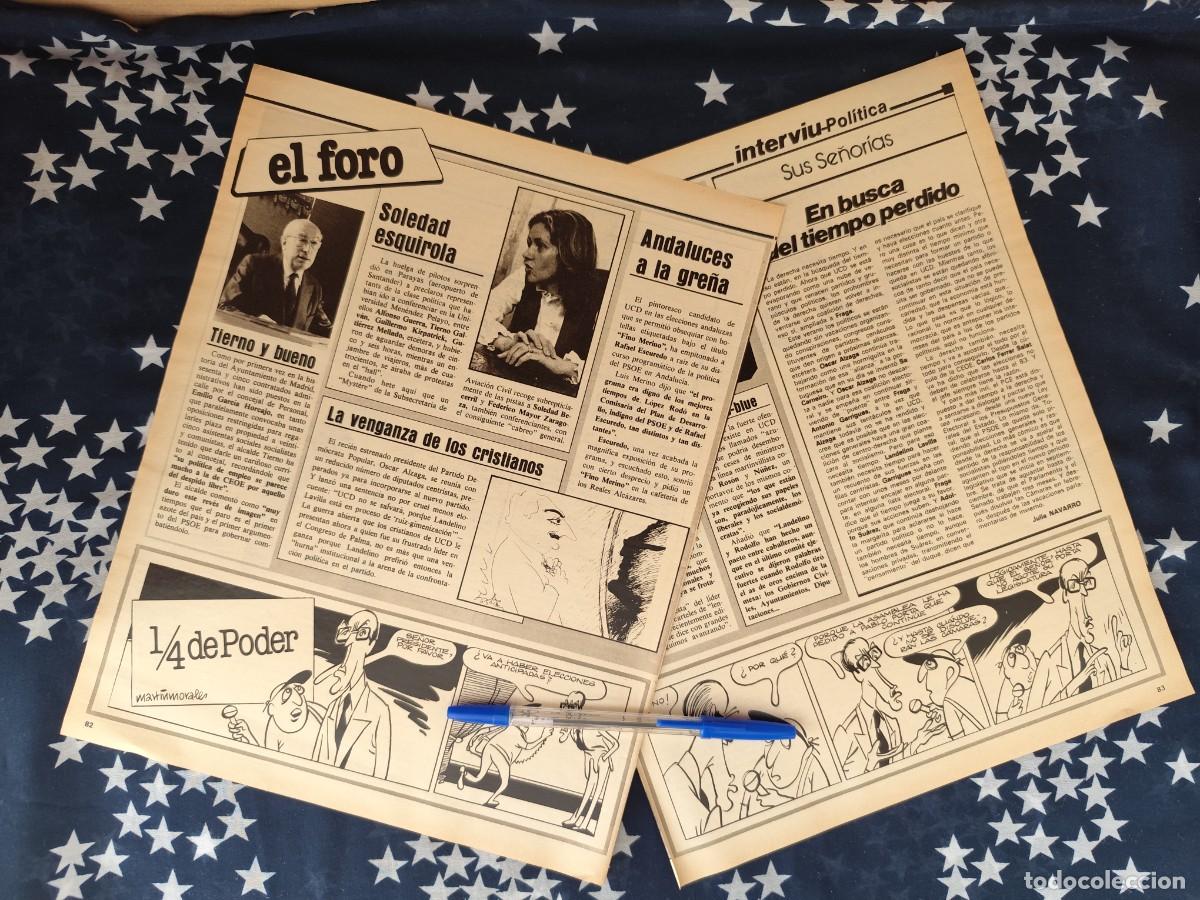Coleccionismo de revista Intervi&uacute;: 1/4 de poder Martinmorales Recorte/Cliping Revista Interviu 324-1982