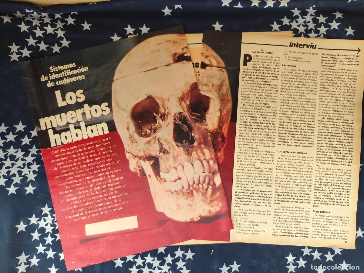 Coleccionismo de revista Intervi&uacute;: Los muertos hablan Recorte/Cliping Revista Interviu 324-1982