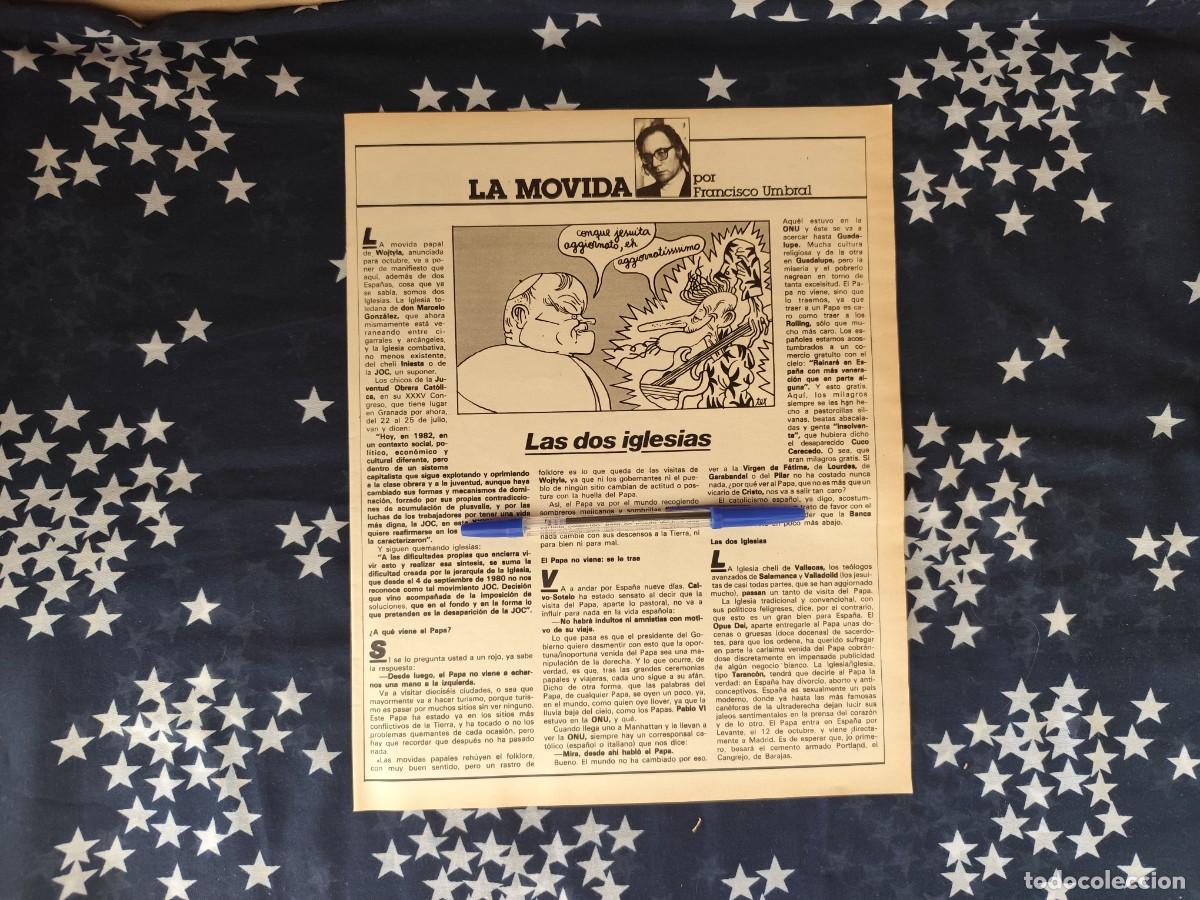 Coleccionismo de revista Intervi&uacute;: Carvalho y yo V&aacute;zquez Montalb&aacute;n Recorte/Cliping Revista Interviu 324-1982