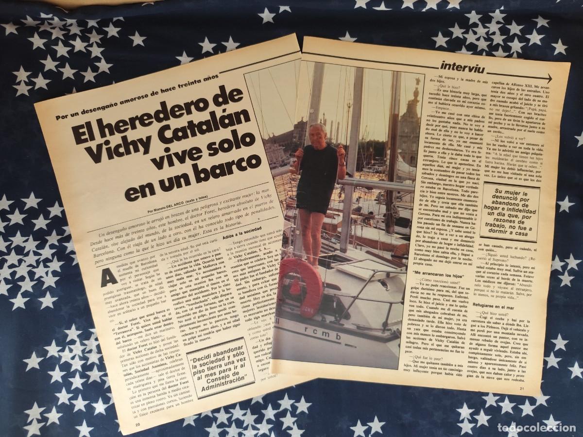 Coleccionismo de revista Intervi&uacute;: El heredero de Vichy Catal&aacute;n vive solo en un barco Recorte/Cliping Revista Interviu 324-1982