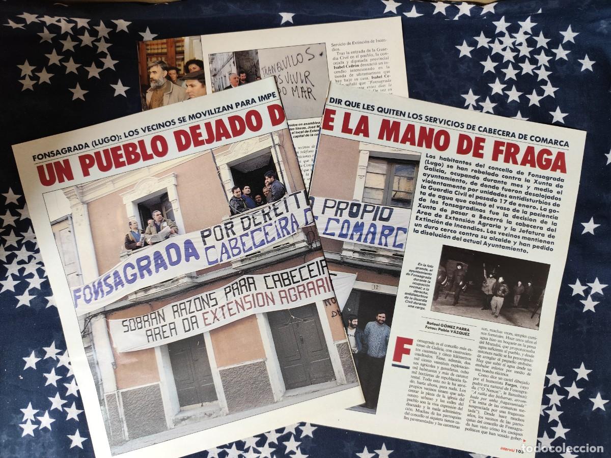Coleccionismo de revista Intervi&uacute;: Un pueblo dejado de la mano de Fraga Recorte/Cliping Revista Interviu 822-1992