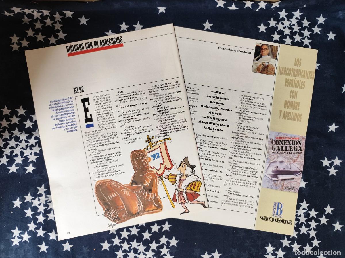 Coleccionismo de revista Intervi&uacute;: Di&aacute;logos con abrecoches Francisco Umbral Recorte/Cliping Revista Interviu 822-1992