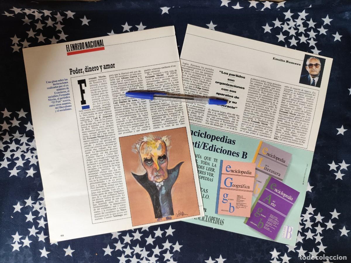 Coleccionismo de revista Intervi&uacute;: El enredo nacional Emilio Romero Recorte/Cliping Revista Interviu 822-1992