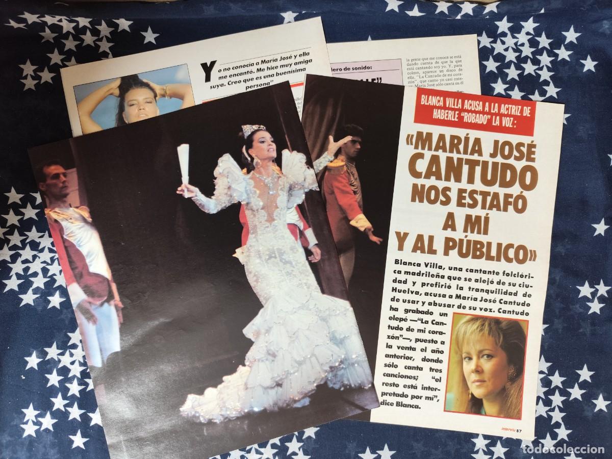 Coleccionismo de revista Intervi&uacute;: Blanca Villa acusa a Mar&iacute;a Jos&eacute; Cantudo Recorte/Cliping Revista Interviu 718-1990