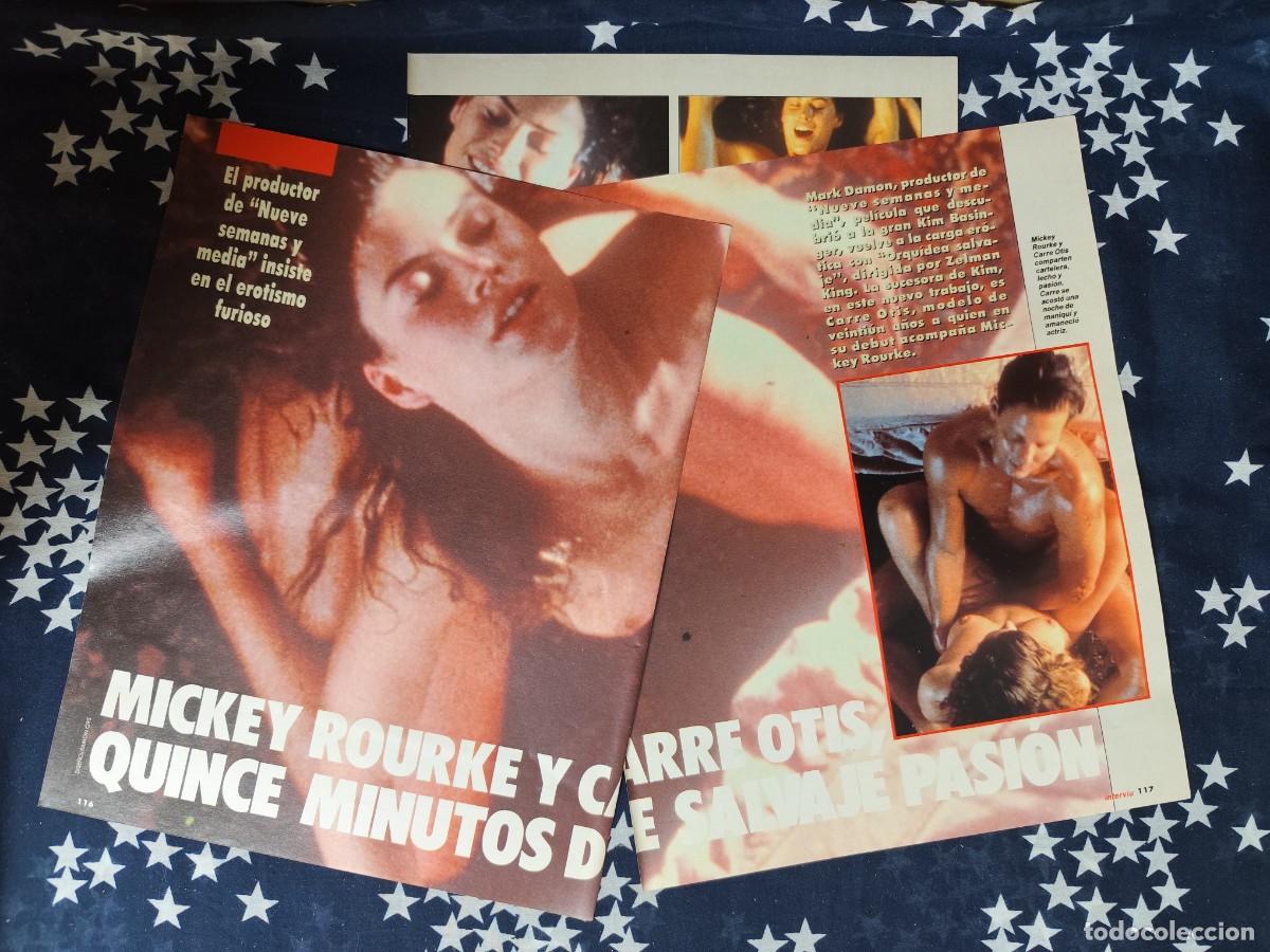 Coleccionismo de revista Intervi&uacute;: Mickey Rourke y Varre Otis Orqu&iacute;dea salvaje Recorte/Cliping Revista Interviu 719-1990