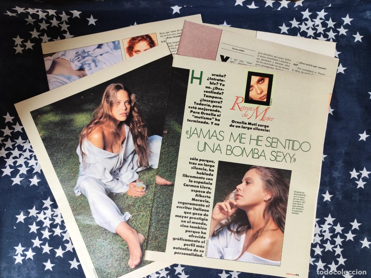 Coleccionismo de revista Intervi&uacute;: Retrato de mujer Ornella Muti Recorte/Cliping Revista Interviu 719-1990