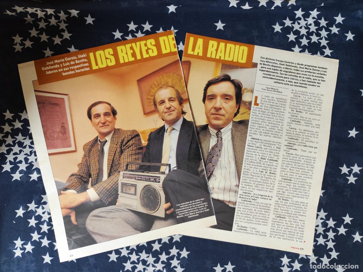 Coleccionismo de revista Intervi&uacute;: Los reyes de la radio Recorte/Cliping Revista Interviu 719-1990