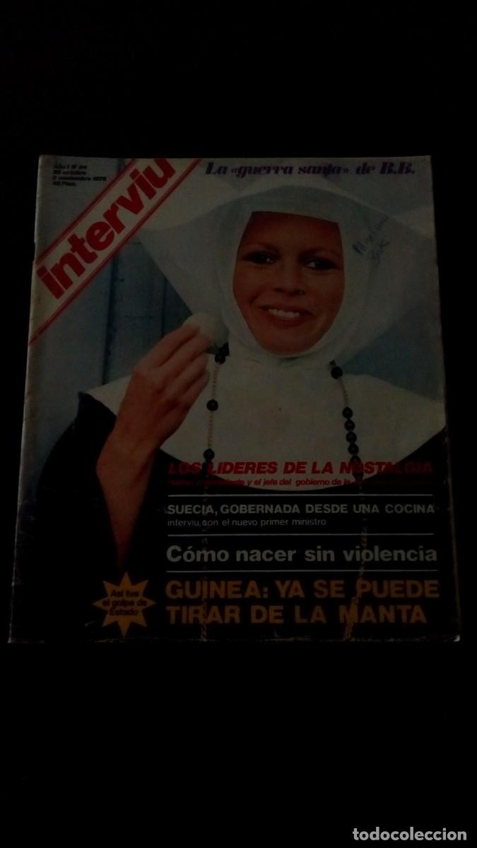 Coleccionismo de revista Intervi&uacute;: INTERVIU 24-1976-BRIGITTE BARDOT-PARTO SIN DOLOR-REAL MADRID-FOTOS COLITA-AGATA LYS-FUENTERRABIA