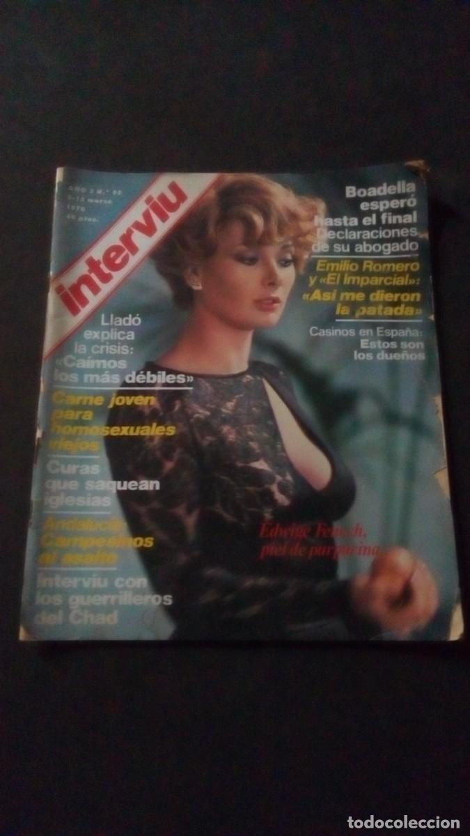 Coleccionismo de revista Intervi&uacute;: INTERVIU 95-EDWIGE FENECH-&Uacute;RSULA GREEN-BOADELLA ELS JOGLARS-F&Eacute;LIX RODR&Iacute;GUEZ DE LA FUENTE-SEVILLA