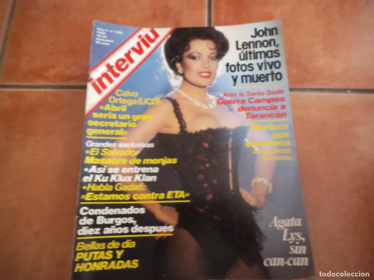 Coleccionismo de revista Intervi&uacute;: interviu n&ordm; 240, agata lys, john lenon ultimas fotos vivo y muerto, asi se entrena el ku klux klan