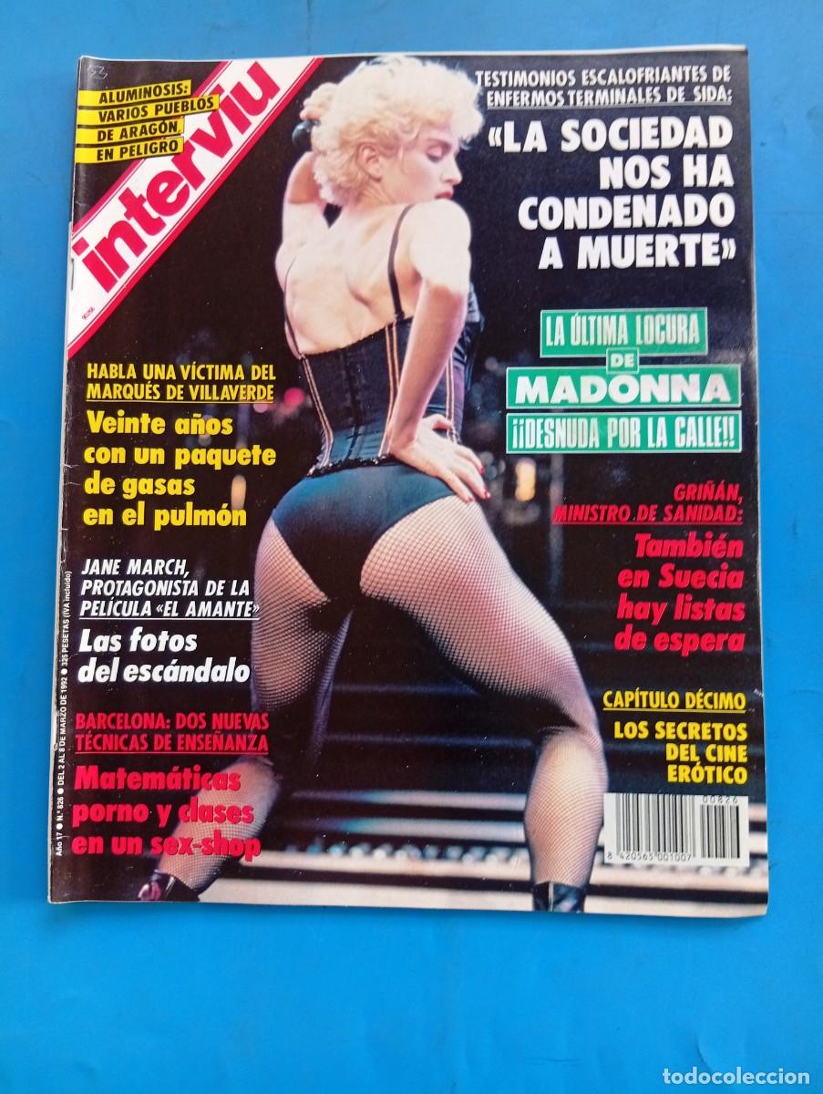 Coleccionismo de revista Intervi&uacute;: INTERVI&Uacute;. A&Ntilde;O 17. N&ordm; 826. FEBRERO DE 1992. MADONNA. LA ALUMINOSIS, ENFERMEDAD DEL CEMENTO.... LEER.