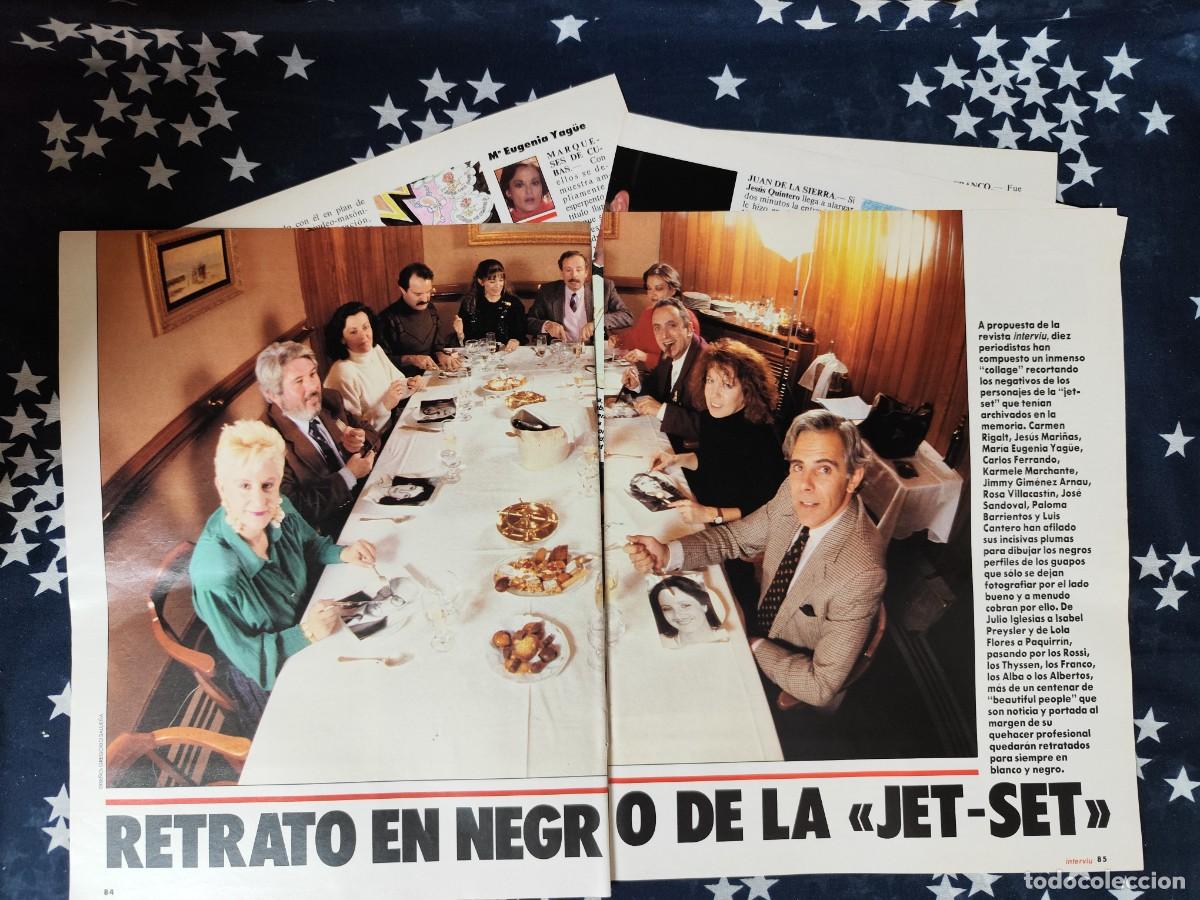 Coleccionismo de revista Intervi&uacute;: Retrato en negro de la Jet-Set Recorte/Cliping Revista Interviu 665 1989