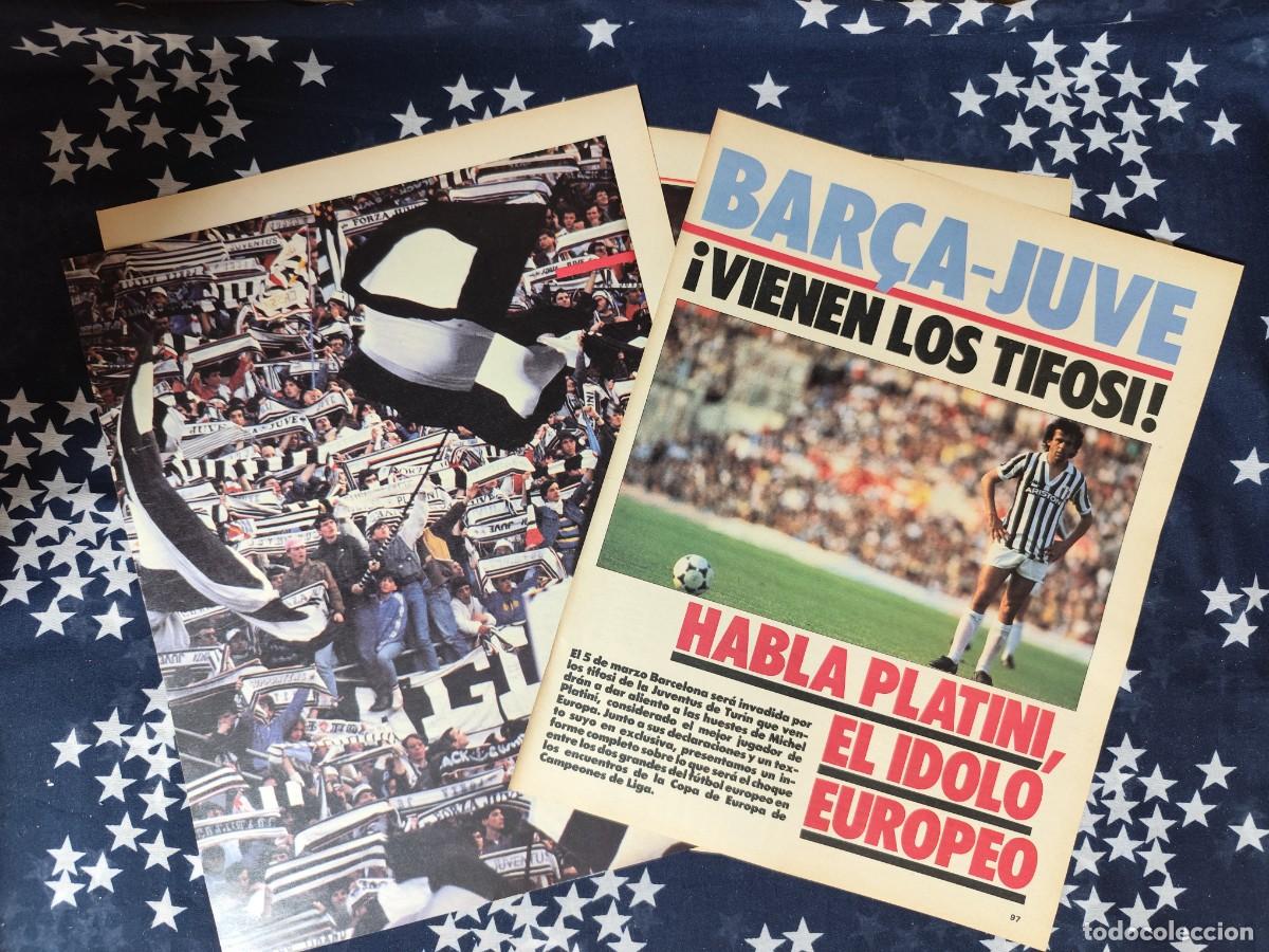 Coleccionismo de revista Intervi&uacute;: Bar&ccedil;a - Juve Vienen los tifosi Recorte/Cliping Revista Interviu 505 1986